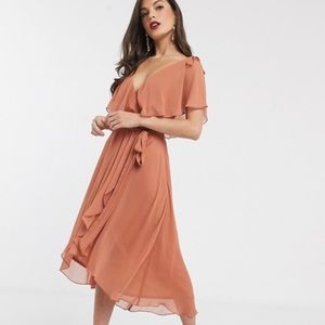 ASOS Design midi split sleeve cape back